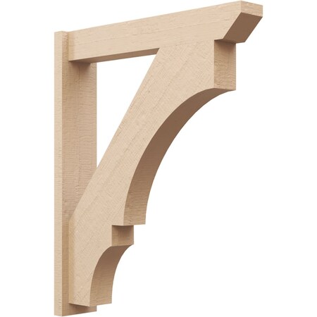 Ekena Millwork 5 1/2-in W x 28-in D x 34-in H Balboa Slat Rough Cedar Woodgrain TimberThane Outlooker, Primed Tan OUTUR055X28X34BOA24RCPR